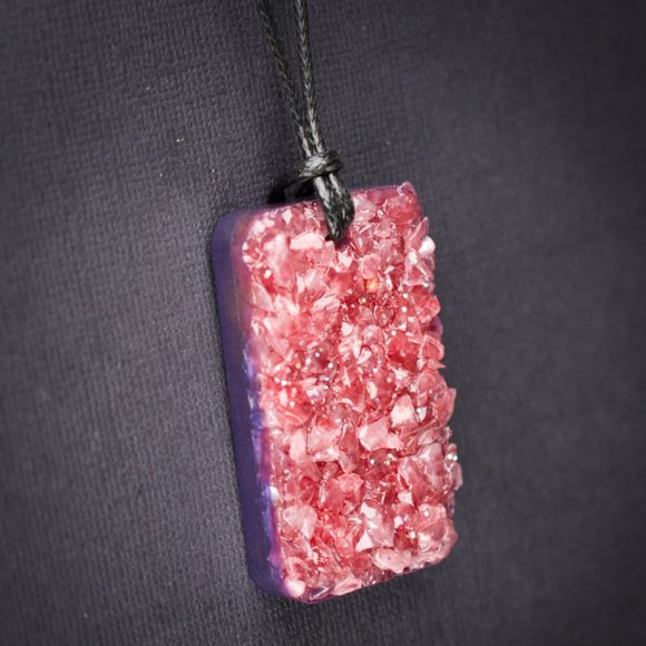 Rose Quartz Orgonite Pendant - Picture 3 of 3